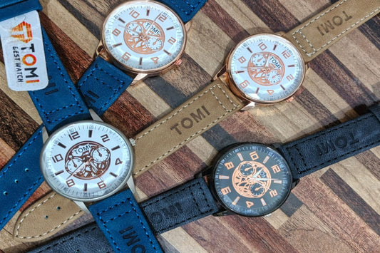 TOMI Premium Analog Watch for Men – Stylish Leather Strap Wrist Watch